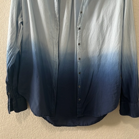 XIRENA Beau Ombré Button Down Shirt Long Sleeve, Blu Dawn, Size XS - Picture 5 of 9